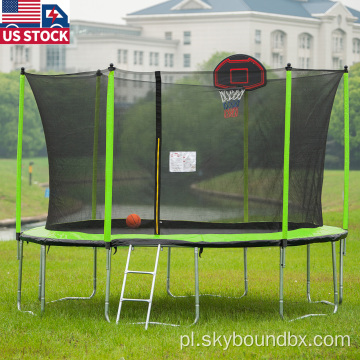 12 stóp okrągłe trampolina podwórka z obudową